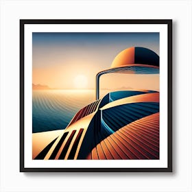 Sunrise Abstract Art, Abstract Sand dunes, Objects and Shapes, digital art print, abstract home decor, Art Print