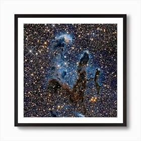 Pillars Of Creation Messier 16 The Eagle Nebula, Nasa Art Print