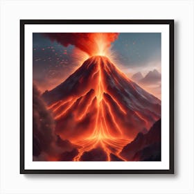 Volcano Eruption 1 Art Print