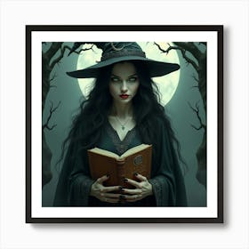 Flux Dev A Hauntingly Beautiful Illustration Of A Witch Shroud 1 Affiche