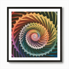 Spiral Fractal Art Art Print