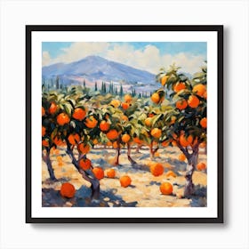 Oranges In The Orchard Art Print