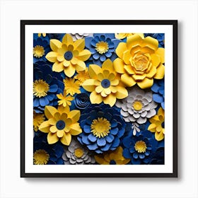 Paper Flowers 27 Art Print