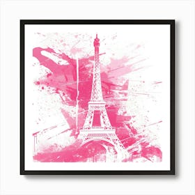 Pink Eiffel Tower Art Print