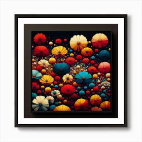 Umbrellas In The Sky Art Print