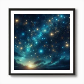 Starry Night Sky 2 Art Print