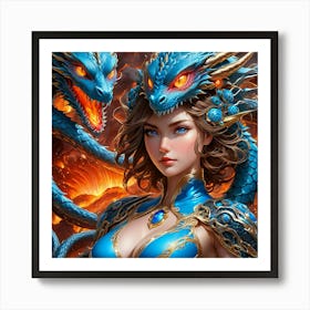 Dragon Girl khhu Art Print