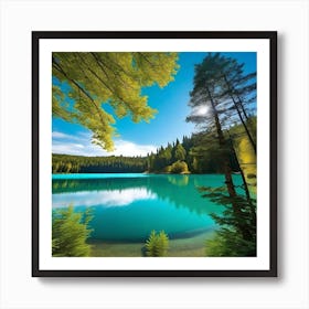 Lake In The Forest 2 Art Print