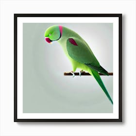 Parrot On A Branch 4 Art Print