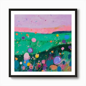 Pink And Purple Flowers Art Print