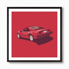 Magnums Ferrari Square Art Print