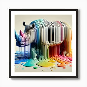 Rhino - Digital Art 2 Art Print