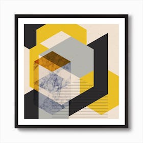 Hexagonal Square Art Print