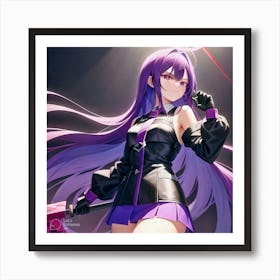 Anime military girl Art Print