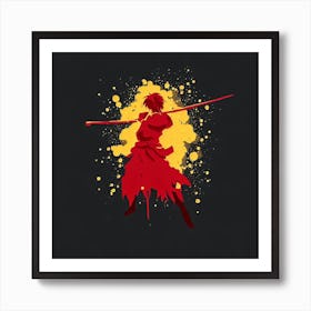 Samurai Warrior - Bo Staff - Wushu - Martial Arts 12 Art Print