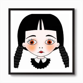 Wednesday Addams Digital Art Art Print
