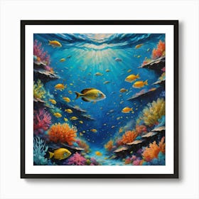 Under The Sea painting Art Print