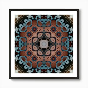 Golden Pattern Abstract Mosaic 3 Art Print