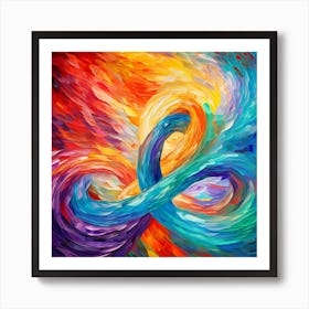 Infinity Symbol Abstract Painting Art Print