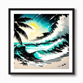 On The Beach Art Print