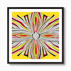 Red And Yellow Flower Art Print