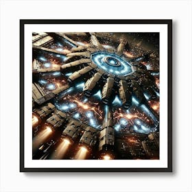 Obsidian Dreadnought Multi Layer Energy Shields 1024 Art Print