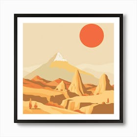 A Cappadocia In Turkey Minimal Illustration 1720348893 3 Art Print