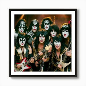 Kiss Group Photo Art Print