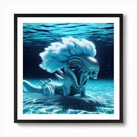 Alien Under Water Art Print