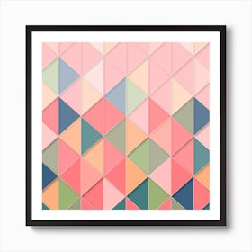 Background Geometric Triangle Art Print