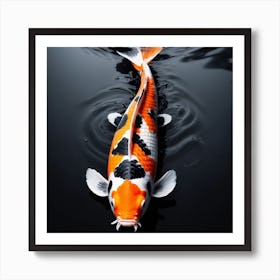 Albedobase Xl One Koi Fish In Calligraphy Style Splash Effects 0 Art Print
