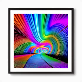 Rainbow Tunnel Art Print