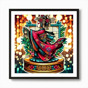 Japan Geisha Visual 100 Art Print