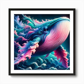 Whale In The Sea Art Print