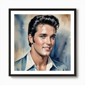 The Face of a Legend Elvis Presley Art Print