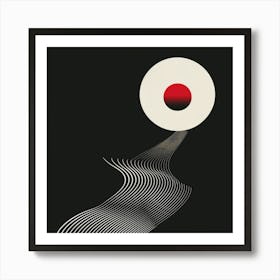 Abstract Geometry - Flying Circles Art Print