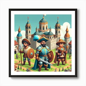 Game Art Castle Art Print