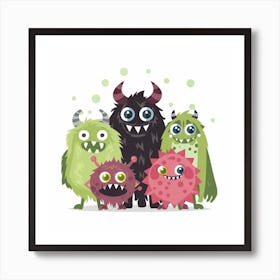 Monsters Family Art Print