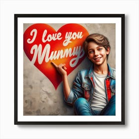 I Love You Mummy 5 Art Print