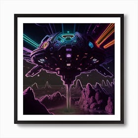 Alien Spaceship 1 Art Print