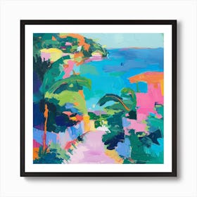 Abstract Travel Collection Roatn Honduras 3 Art Print