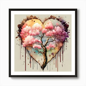 Heart Tree Art Print