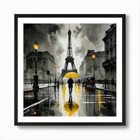 Paris In The Rain Art Print