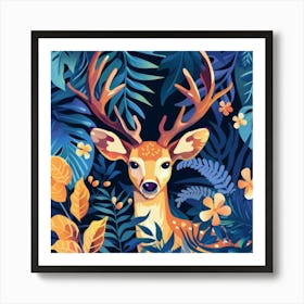 Deer In The Forest 5 Art Print