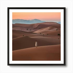 Sand Dunes At Sunset 2 Art Print