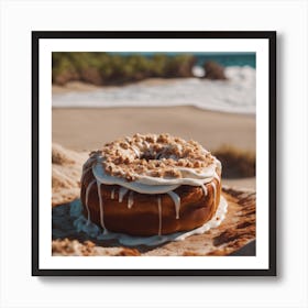 Donut On The Beach Art Print