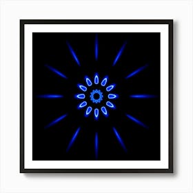 Blue Starburst 2 Art Print