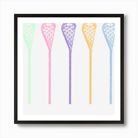 Funny Lacrosse Player Girl Gift Lax Sticks Art Print