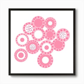 Pink Cirles Art Print