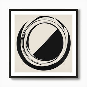 Black And White Circle art print Art Print